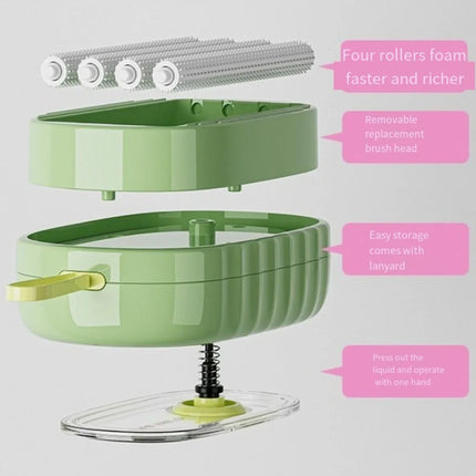 Brosse de nettoyage multifonctionnelle pour vêtements avec distributeur de savon