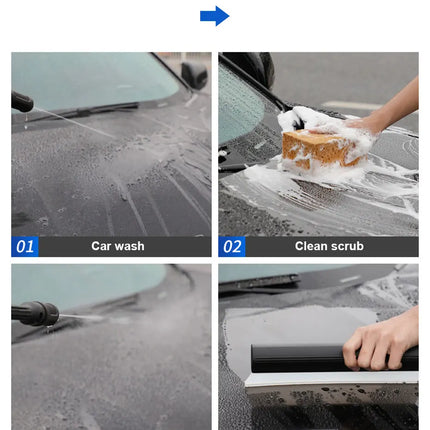 SEAMETAL Car Flexible Soft Silicone Water Wiper Car Window Cleaning Glass Scraper Handy Squeegee Auto Blade Clean Scraping Tools