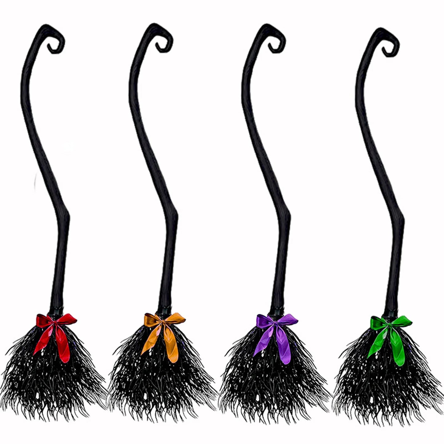 Halloween Broom Prop Black Detachable Witch Broom For Cosplay Masquerade Decor Trick Or Treat Festival Party Decorations 2025