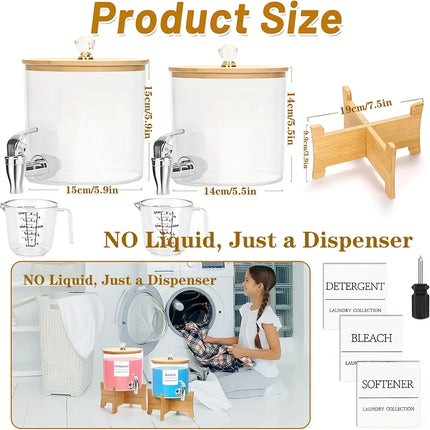 Distributeur (1/2 pièces) de savon à lessive avec support - E-menage