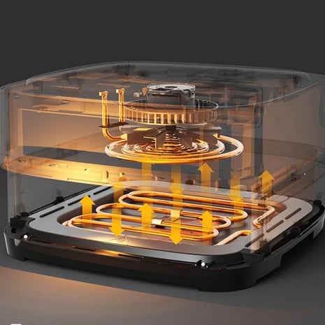 Air fryer new household large capacity convenient pizza machine multifunctional visual intelligent electric oven