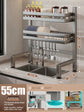 Kitchen Sink Dishwashing Double Layers Tablewares Storage Shelf Multi-functional Dish Drainer Countertop Organizer Accessories