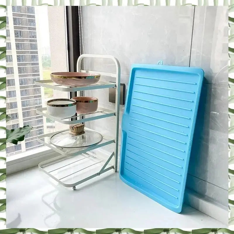 Professional Tool Drain Rack Kitchen Dish Drainer Tray Large Sink Drying Rack For Kitchen Worktop Organizer White 1 Piece