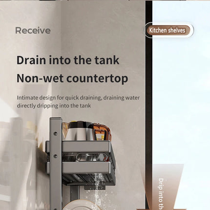 Égouttoir à vaisselle double couche pour évier de cuisine, étagère de rangement pour vaisselle, égouttoir multifonctionnel, accessoires de rangement pour plan de travail
