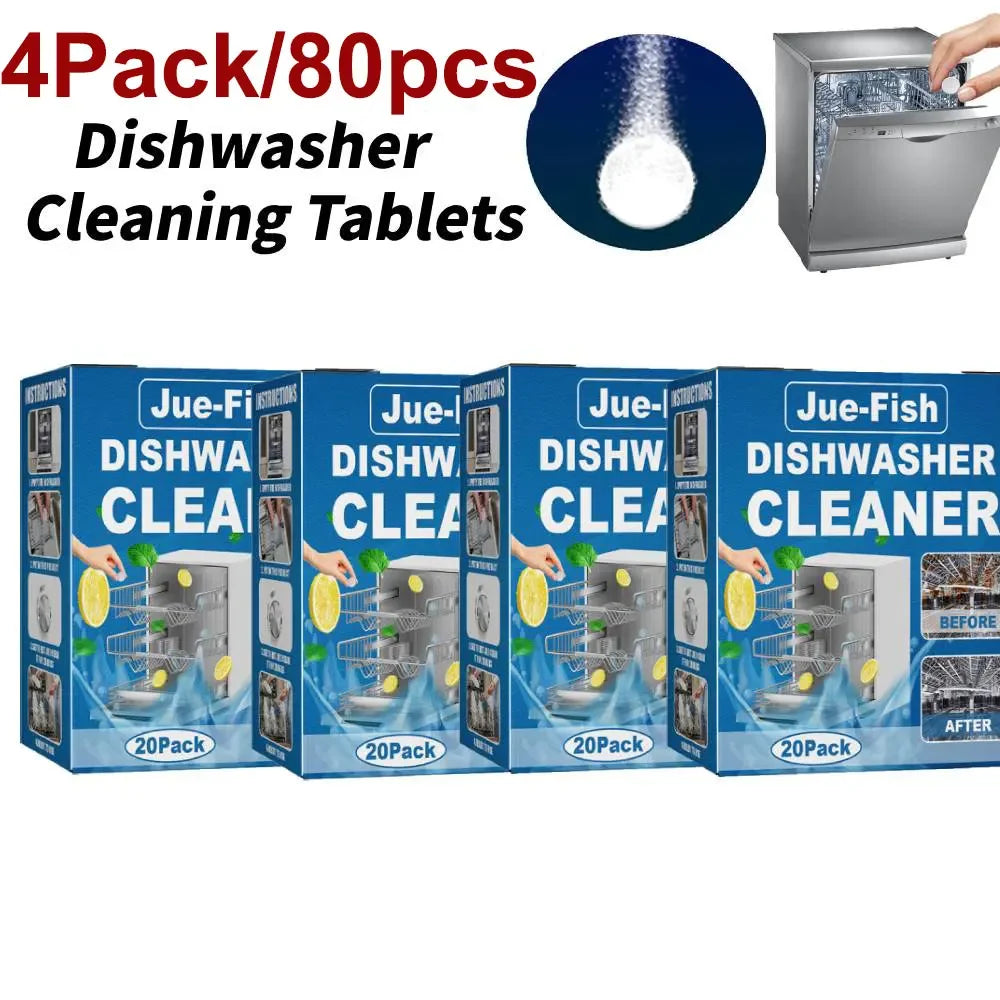 1-10pack Dishwasher Cleaner Strong Oil Stain Removal Descaling Detergent Tablets Kitchen Cleaning Tools Dishwasher Cleaning