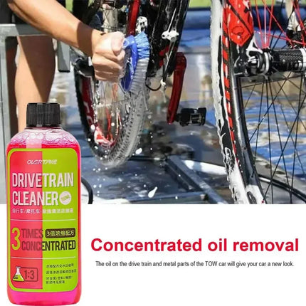 Nettoyant Chaîne de Vélo Puissant – Dégraissant Professionnel Concentré 100/350 ml | Spray Nettoyant Transmission, Cassette, Plateau & Dérailleur | Anti-Rouille, Anti-Usure