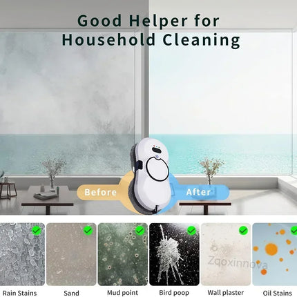 Robot lave-vitres automatique avec système UPS - E-menage