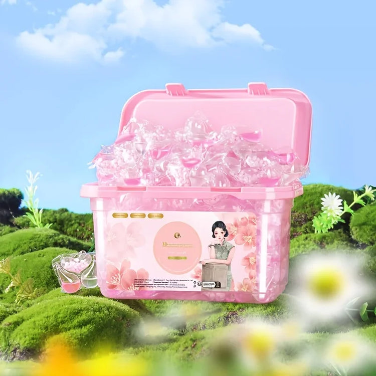 Kit de lessive 3 en 1, 80 pièces, nettoyage en profondeur, parfum durable - E-menage