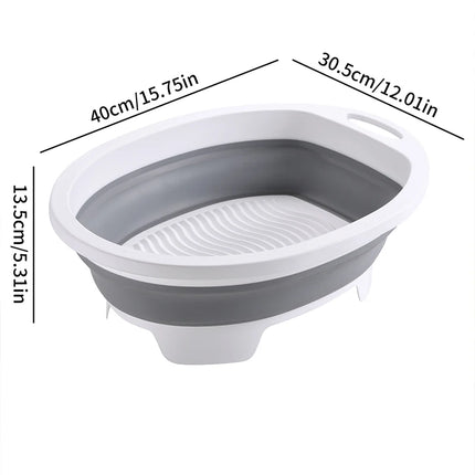 Bassine à linge pliable avec planche à laver
