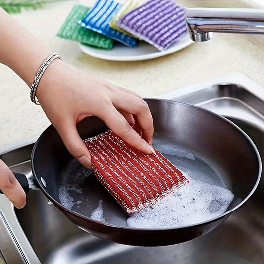 Pinstripe Scrubber Dishwashing Sponge Kitchen Dishwashing Dishcloth Sponge Wipe Brush Cleaner Cleaning Brush Kitchen Accessories