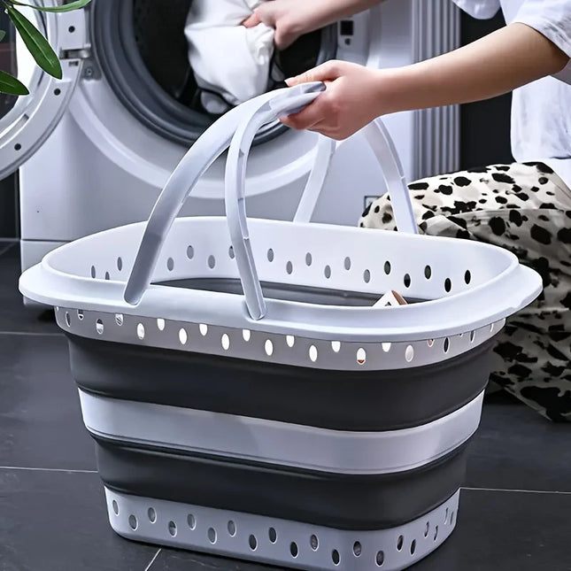 Panier à linge sale pliable et portable de grande capacité - E-menage