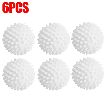Laundry Balls Anti-Winding Magic Laundry Balls Drying Cleaning Ball Reusable Household Washing Machine Clothes Softener 6/1Pcs - E-menage