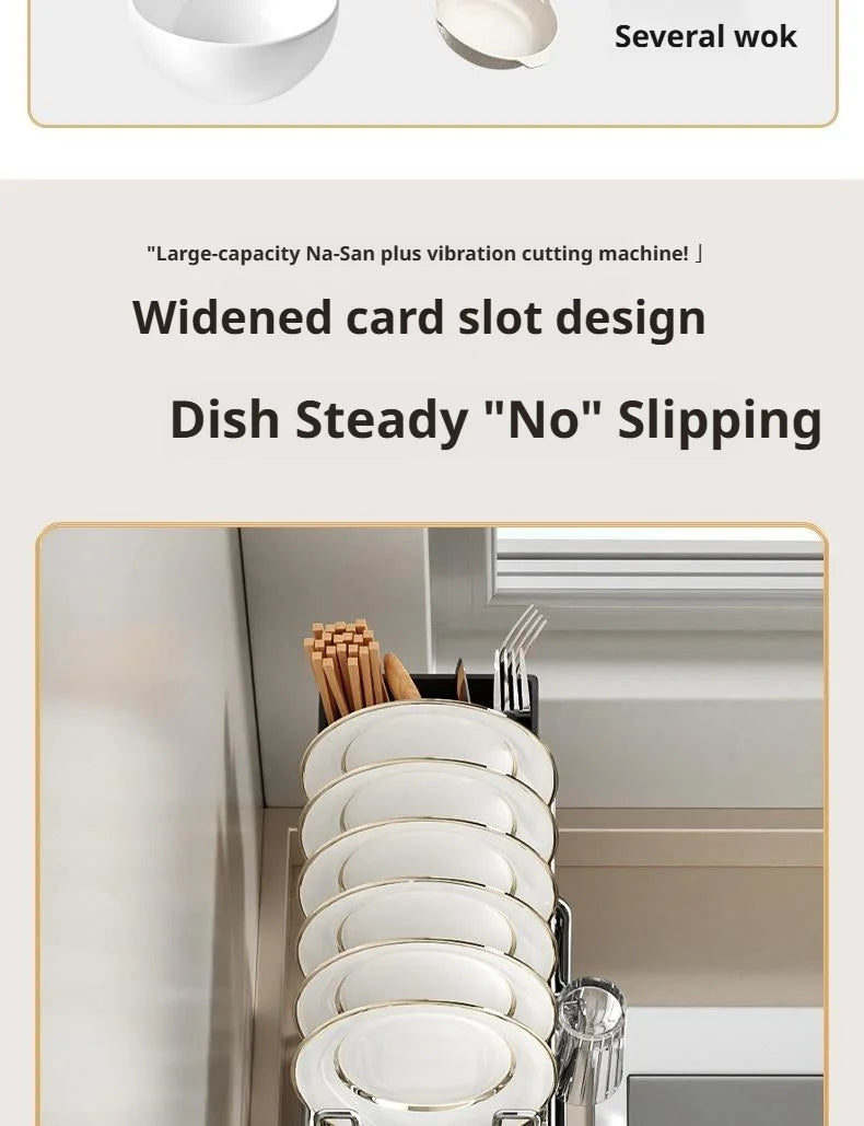 Dish Drying Rack Chopstick Stand Kitchen Bowl Dishes Draining Basket Narrow Cup Holder Over Sink Drainer Draining Shelf Rack