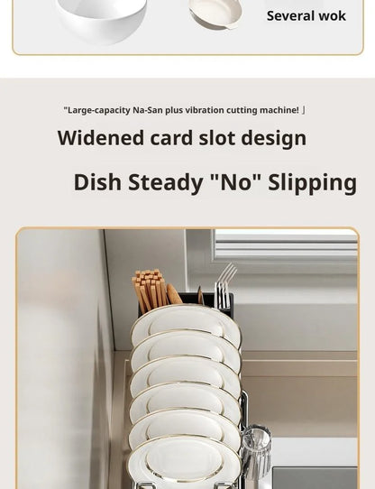 Dish Drying Rack Chopstick Stand Kitchen Bowl Dishes Draining Basket Narrow Cup Holder Over Sink Drainer Draining Shelf Rack