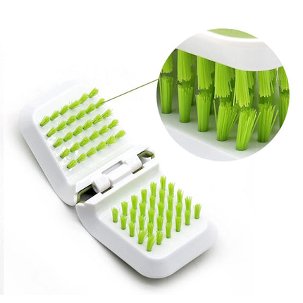 Brosse de nettoyage double face pliable en U