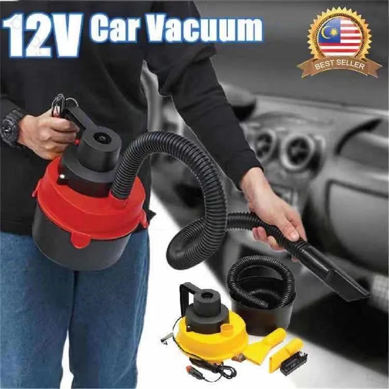 Car Vacuum Cleaner Strong Suction 12V Portable Handheld Wet & Dry Powerful Cleaning Duster Machine for Cars Household Appliances