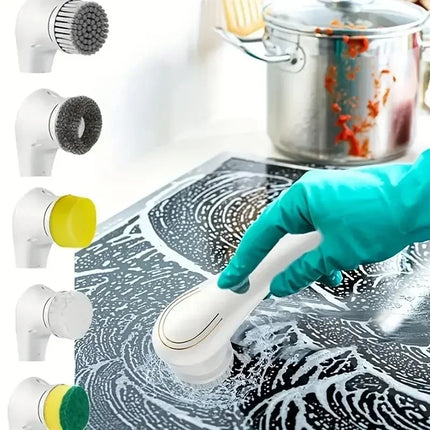 Brosse de nettoyage électrique multifonctionnelle 5 en 1