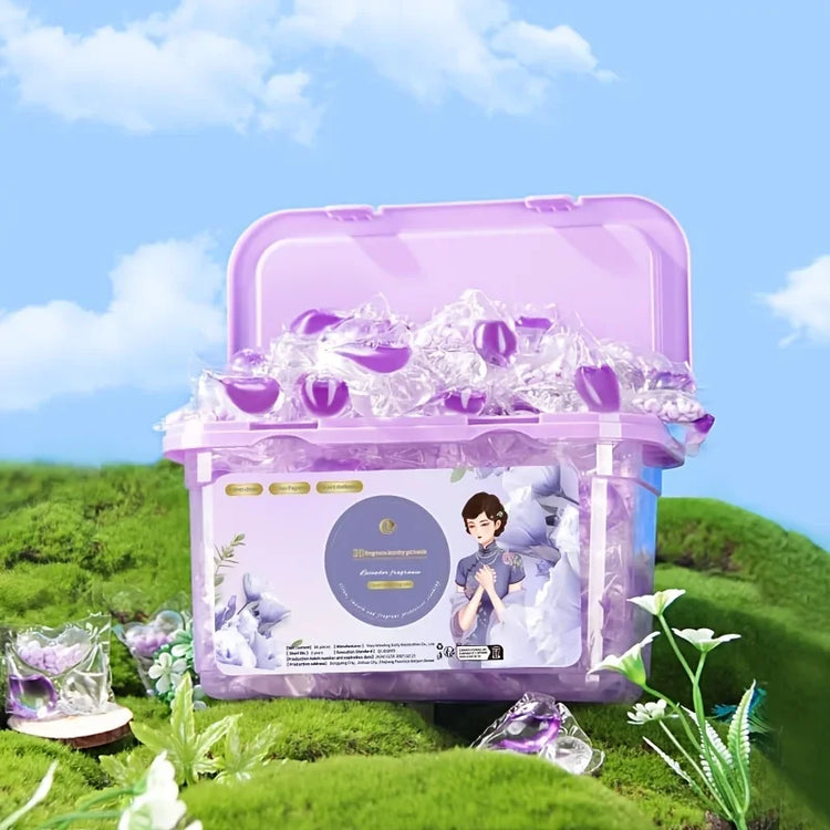 Kit de lessive 3 en 1, 80 pièces, nettoyage en profondeur, parfum durable - E-menage