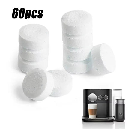 1/60 pastilles effervescentes nettoyantes pour machine à café, détartrant, multi-usages