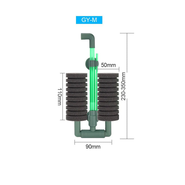 Filtre éponge double tête pour aquarium - E-menage