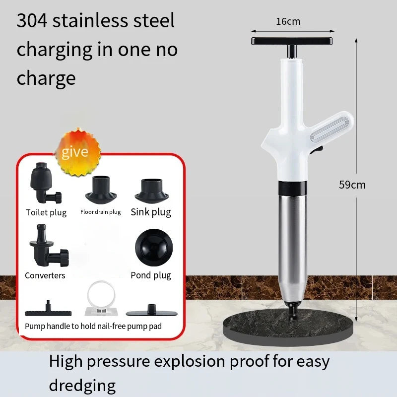 Toilet Unclogger Can Instantly Clear The Sewer Block The Toilet And Create A Universal Kitchen Floors Drain With Air Pressure