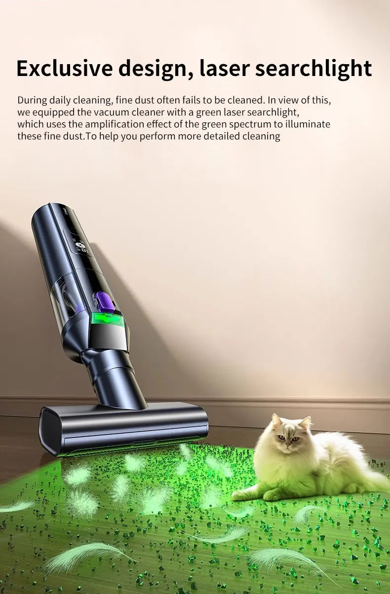 Cafele 15000Pa Wireless Vacuum Cleaner Portable Air Pump Vacuum Sealer Powerful Air Blower 4-in-1 For Car Home Office PC Clean