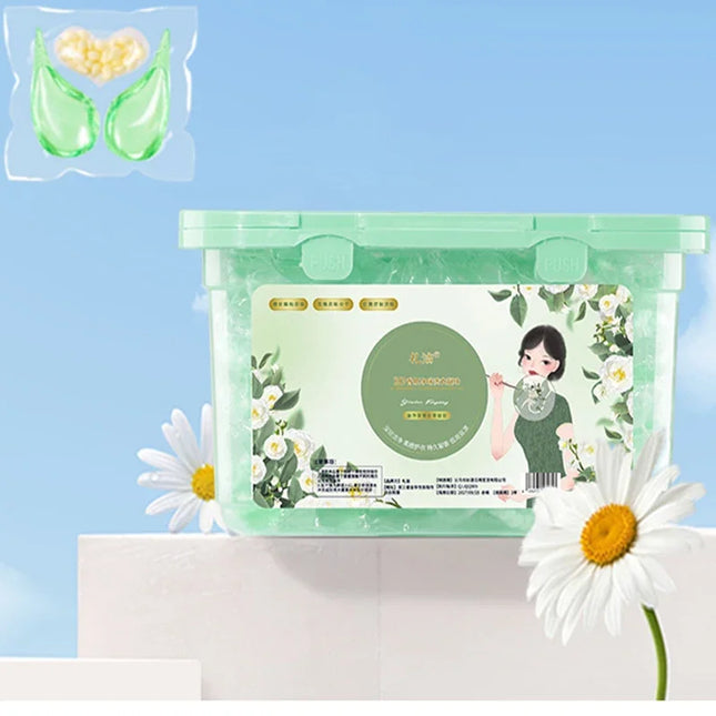 Perles de Lessive 3 en 1 – Détergent Liquide, Adoucissant et Parfum Longue Durée – Capsules Concentrées pour Machine à Laver – Nettoyage en Profondeur &amp; Fraîcheur Durable – Sans Produits Chimiques Nocifs