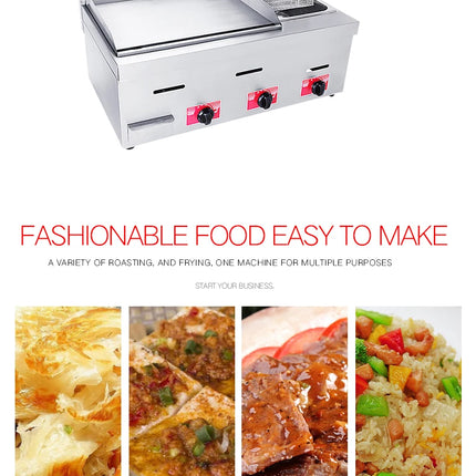 Friteuse à gaz de haute qualité en promotion avec machine à frire