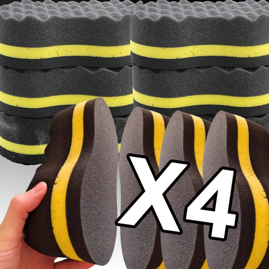 Wash Sponge 3-layer of High-density Water Absorption and Wear-resistant Honeycomb Car Sponge Wipe 8-shaped Comfortable Grip