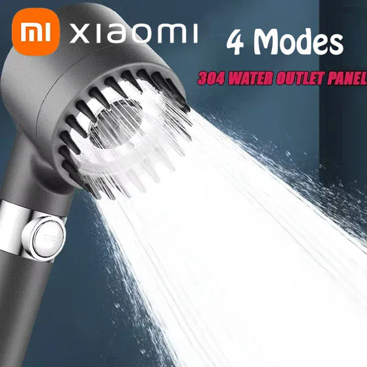 Xiaomi High Pressure Shower Head 4 Modes Water Saving with Filter for Hard Water Adjustable Spray with Massage Bathroom Shower