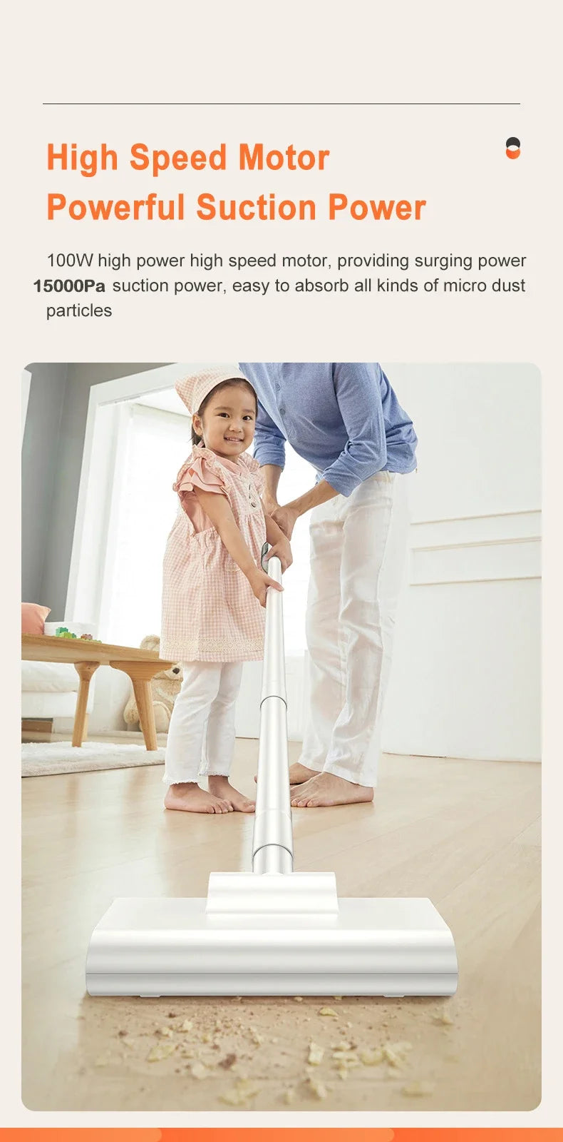 15000pa Multifunctional Vacuum Cleaner Handheld Powerful Suction HEPA Filter Wireless Vacuum Cleaner for Car Floor Household