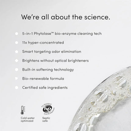 Eco-Friendly Bio-Liquid Laundry Detergent 80 Loads Concentrated Gentle Hypoallergenic Vegan Pet Safe Signature Scent Clean