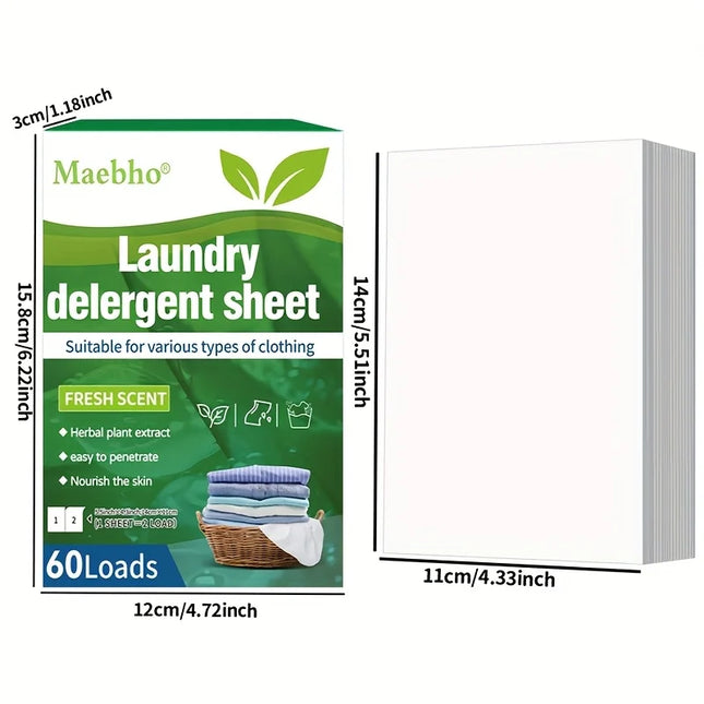 Boxed 30 Pcs Laundry Tablets Concentrated Washing Powder Laundry  Machine Clothing Strong Cleaning Sheets Detergent,Fresh Scent