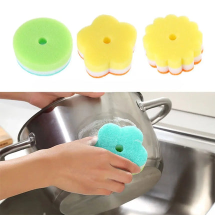 Éponge en forme de fleur pour la vaisselle, la salle de bain, la cuisine - E-menage