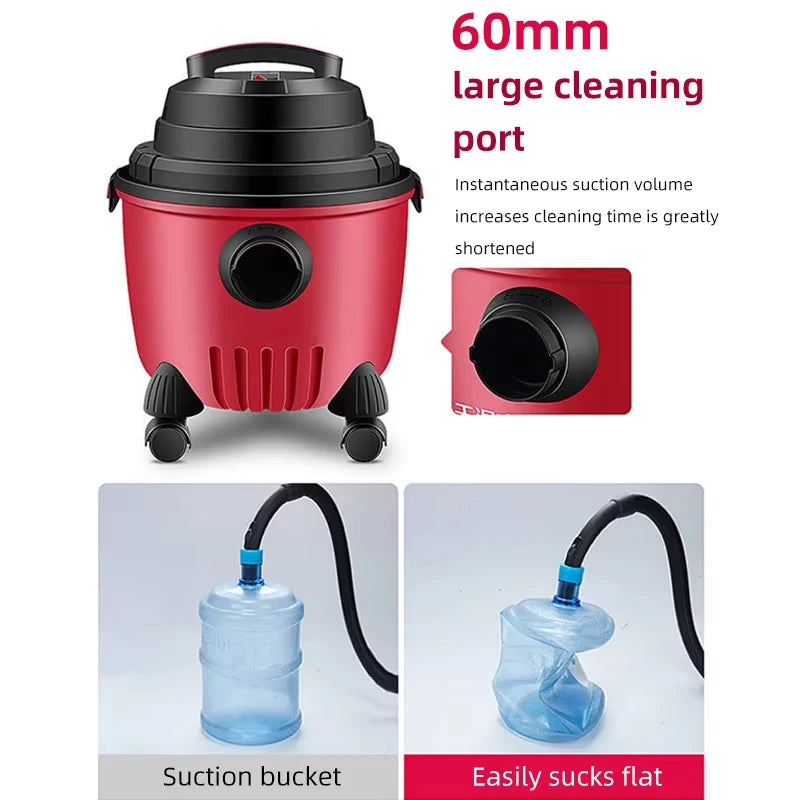 Multifunctional Vacuum Cleaner Handheld Bucket Vacuum Cleaner Dust Collector Strong Suction Wet And Dry Blowing Three-Purpose Va