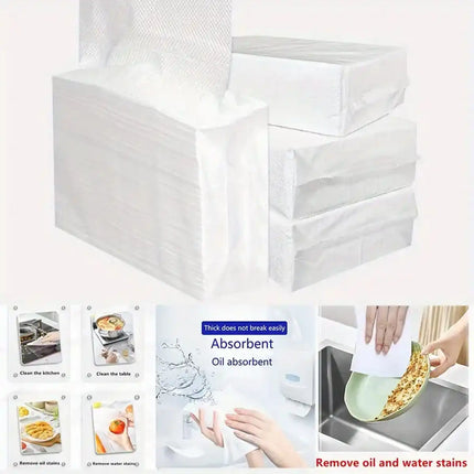 Essuie-tout jetables pour cuisine et salle de bain, paquet de 200 feuilles