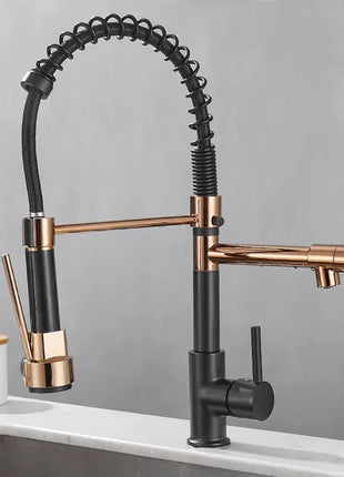 GEGVE Kitchen Faucets Removable taps Brush Brass faucet Water hydrant robinet for kitchen accessories Pull Out Spout Hot Cold