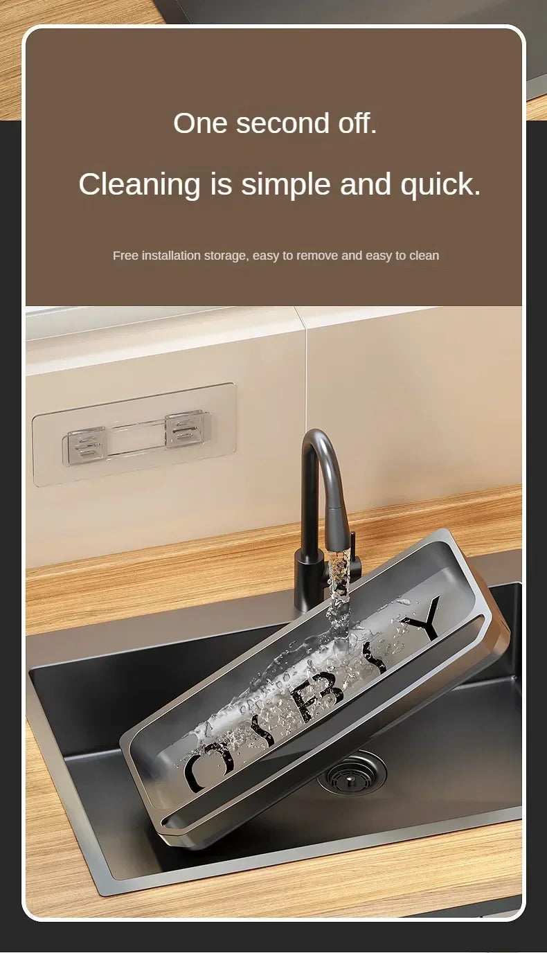 Drain Rack Kitchen Sink Organizer Self-draining Shelf Sponge Holder Dishcloth Soap Drainer Kitchen Gadgets Kitchen Accessories