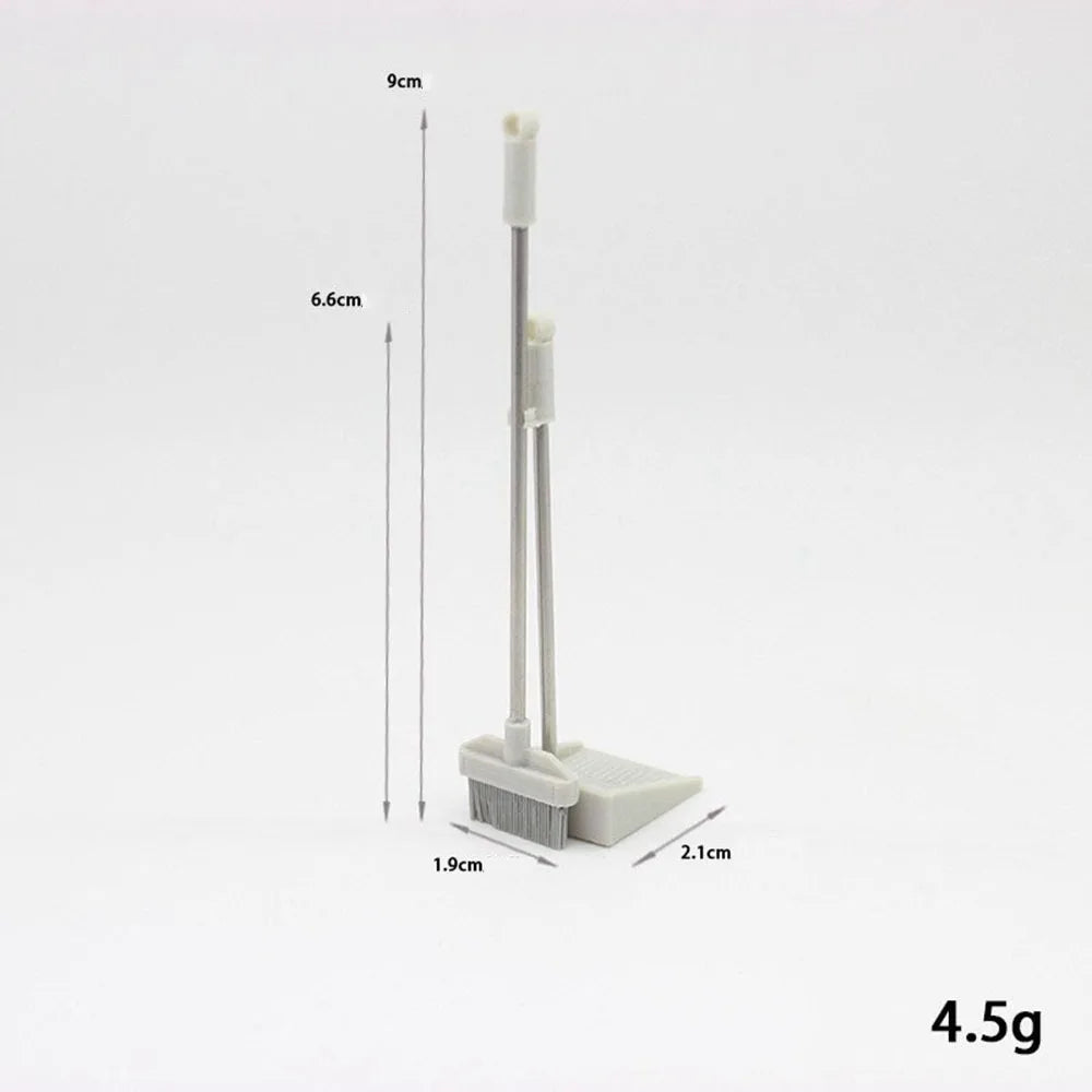 New 1:12 Dollhouse Miniature Broom Micro Life Mini Cleaning Tools DIY Shower Model Doll Home Decoration