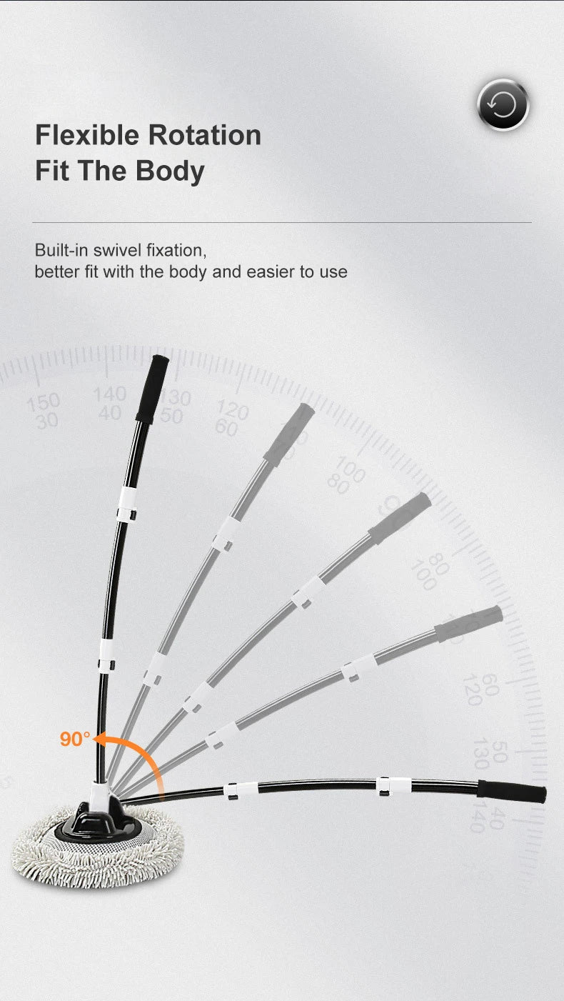 Universal Car Wash Brush Car Cleaning Brush Telescoping Long Handle Mop Chenille Broom Dual Brush Heads Auto Accessories