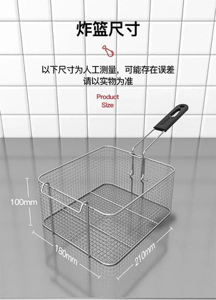 220V Fryer Electric Cookware for Kitchen Deep French Fries Commercial Fryers Frying Oil Cooker Timer Arfrai 10L Ar AF