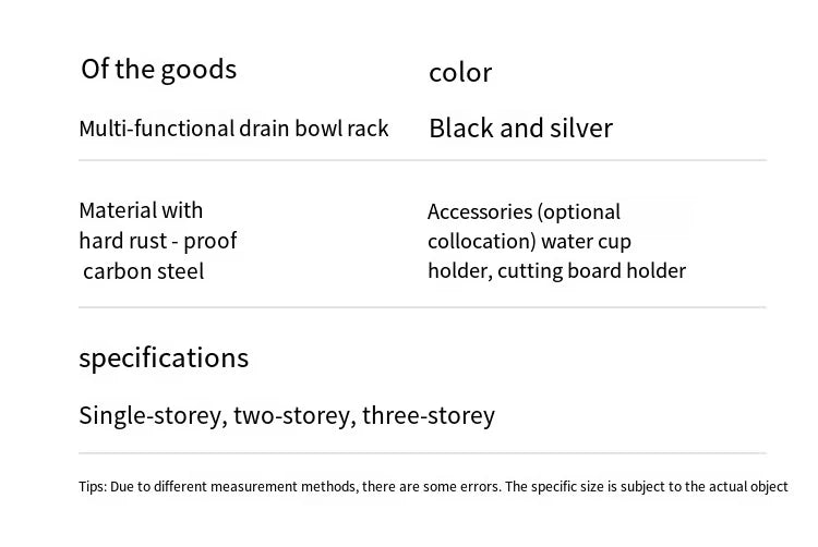 Cutlery Rack Stainless Steel Drying Rack Bowl Dish Draining Shelf  Kitchen Organizer 3 Tiers Dish Drainer Dryer Tray Holder