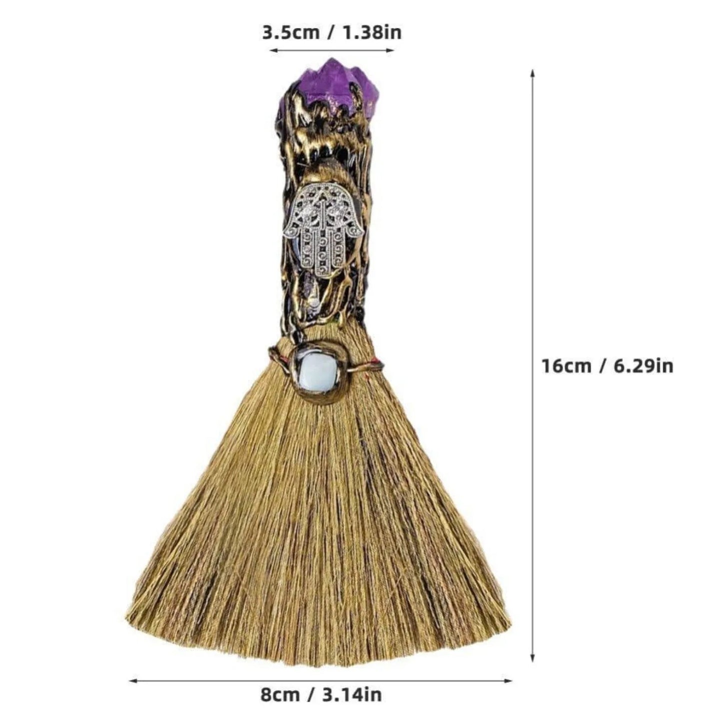 Enchanting Mini Crystal Witch Broom