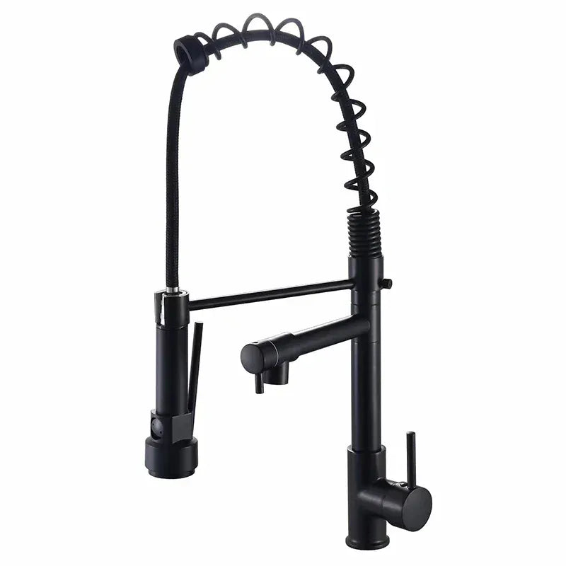 GEGVE Kitchen Faucets Removable taps Brush Brass faucet Water hydrant robinet for kitchen accessories Pull Out Spout Hot Cold