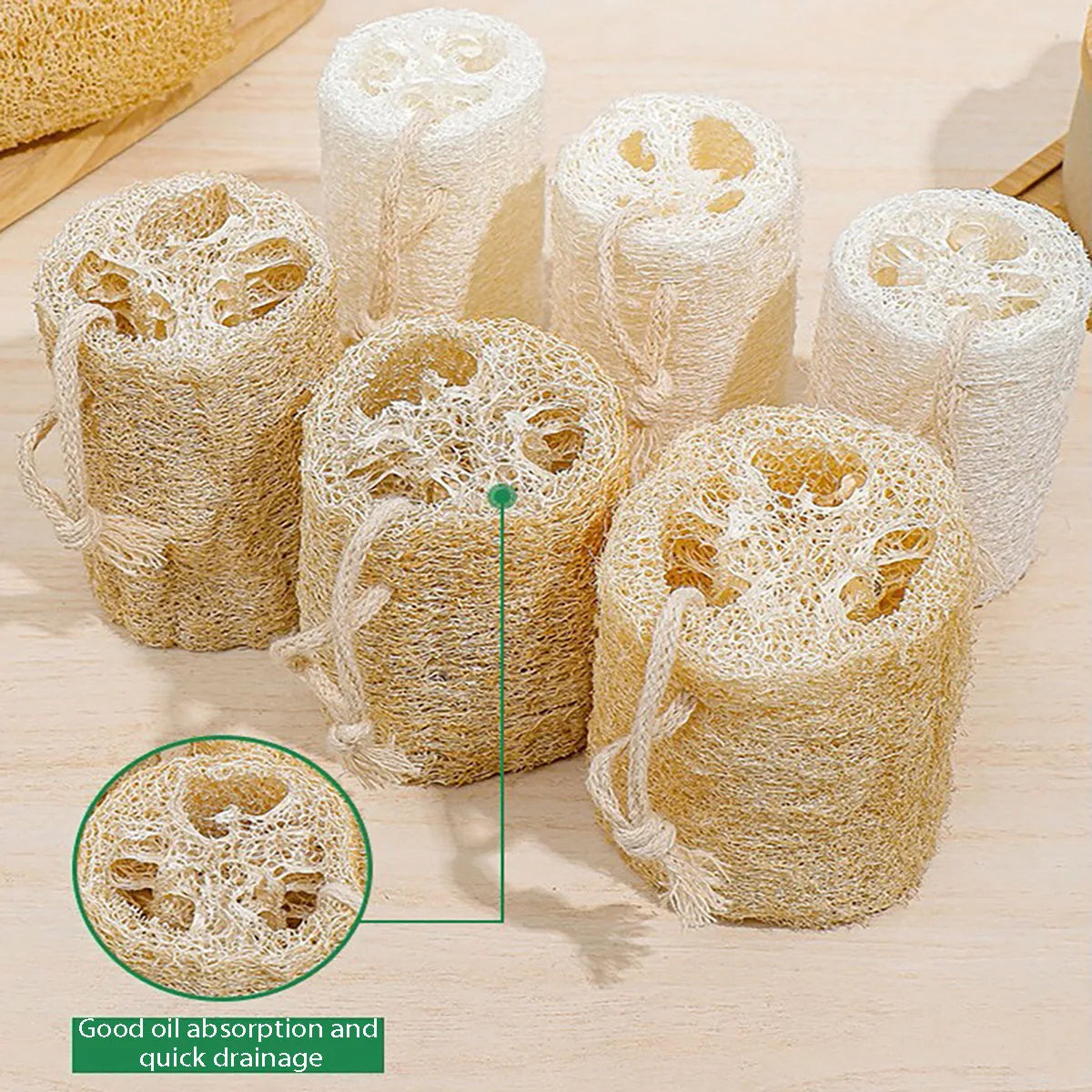 1pcs Natural Loofah Sponge Multi-purpose Cleaning Tool for Kitchen Bathroom Scrubber For Daily Cleansing Wash Body Scrubber Spa