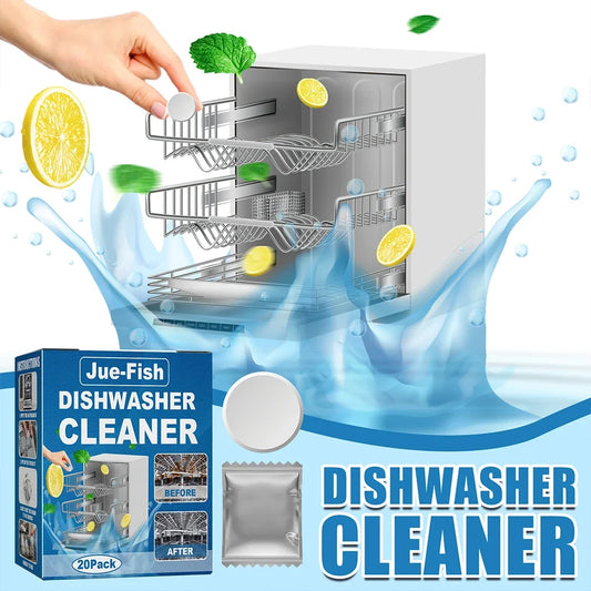 1-10pack Dishwasher Cleaner Strong Oil Stain Removal Descaling Detergent Tablets Kitchen Cleaning Tools Dishwasher Cleaning