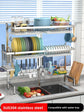 Stainl Steel 304 Kitchen Sink Di Drainer Ra Multi-Function Storage Plate Holder for Diwaing Pool above Countertop