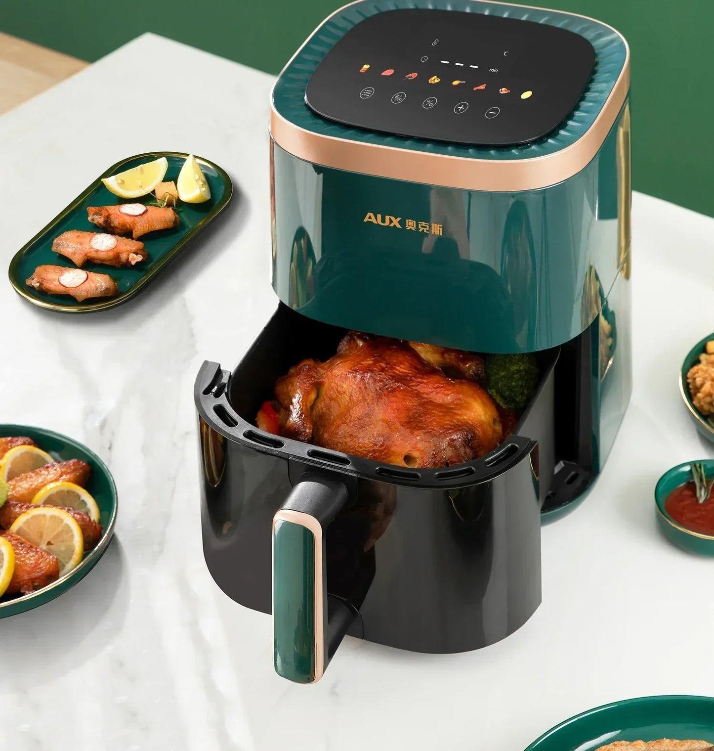 220V AUX Air Fryer and Oven Combo: Multifunctional, Fully Automatic, No Oil Technology, Easy-to-clean AF