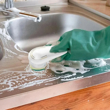 Brosse à vaisselle électrique multifonction 5 en 1 pour la cuisine, le bain, les canalisations et la salle de bain