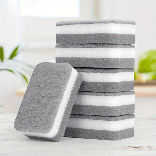 10pcs Multi Purpose Magic Sponge Double-Sided Scratch-Free Dishwashing and Household Cleaning for Kitchen Bathroom Living Room